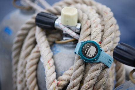 garmin dive computer attached to rope